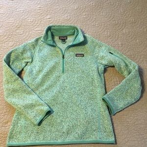 Patagonia Better Sweater 1/4 zip Aqua Green Medium